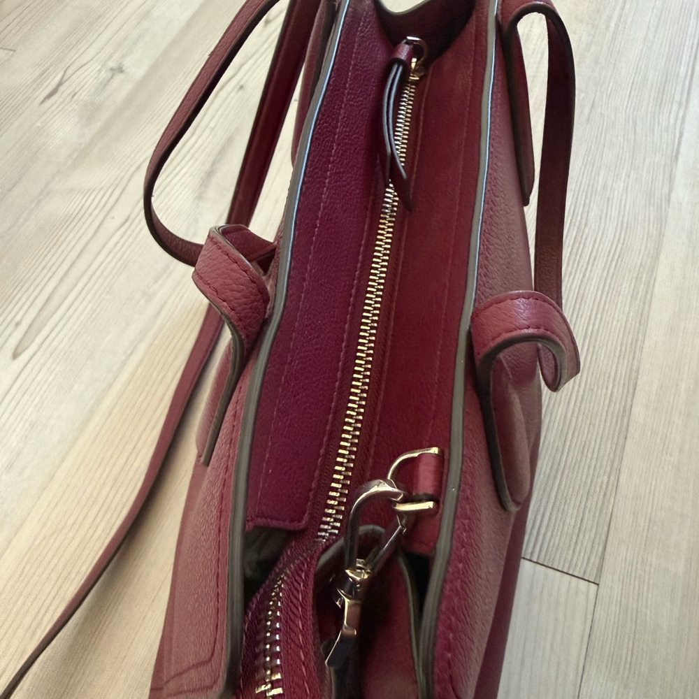 kate spade burgundy leather shoulder bag - Picture 3 of 7